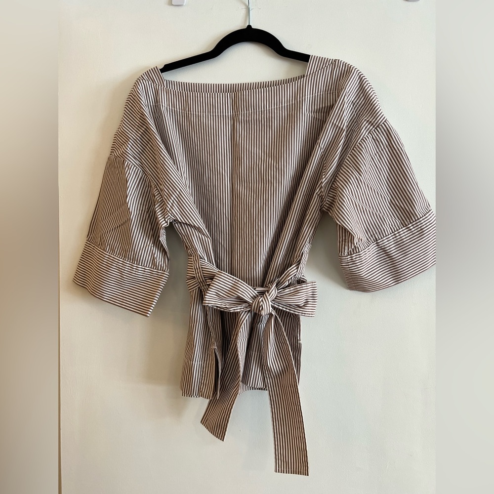 Everlane pinstripe blouse